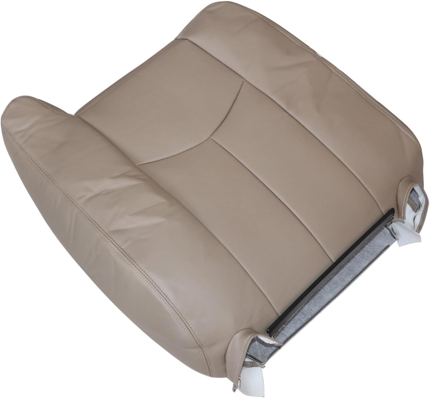 NLQR Passenger Side Top Lean Back Replacement Seat Cover Without Armrests Tan Compatible with Chevy Silverado Avalanche GMC Sierra 2003 2004 2005 2006 2007