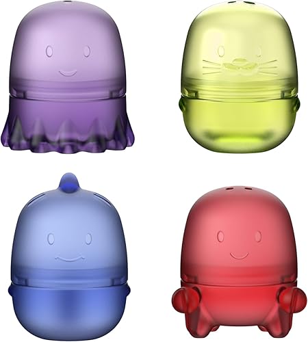 Miniatura 9 de Ubbi Juguetes de silicona silenciados de nube y gotas de color para niños pequeños y bebés, divertido accesorio interactivo para la hora del baño,