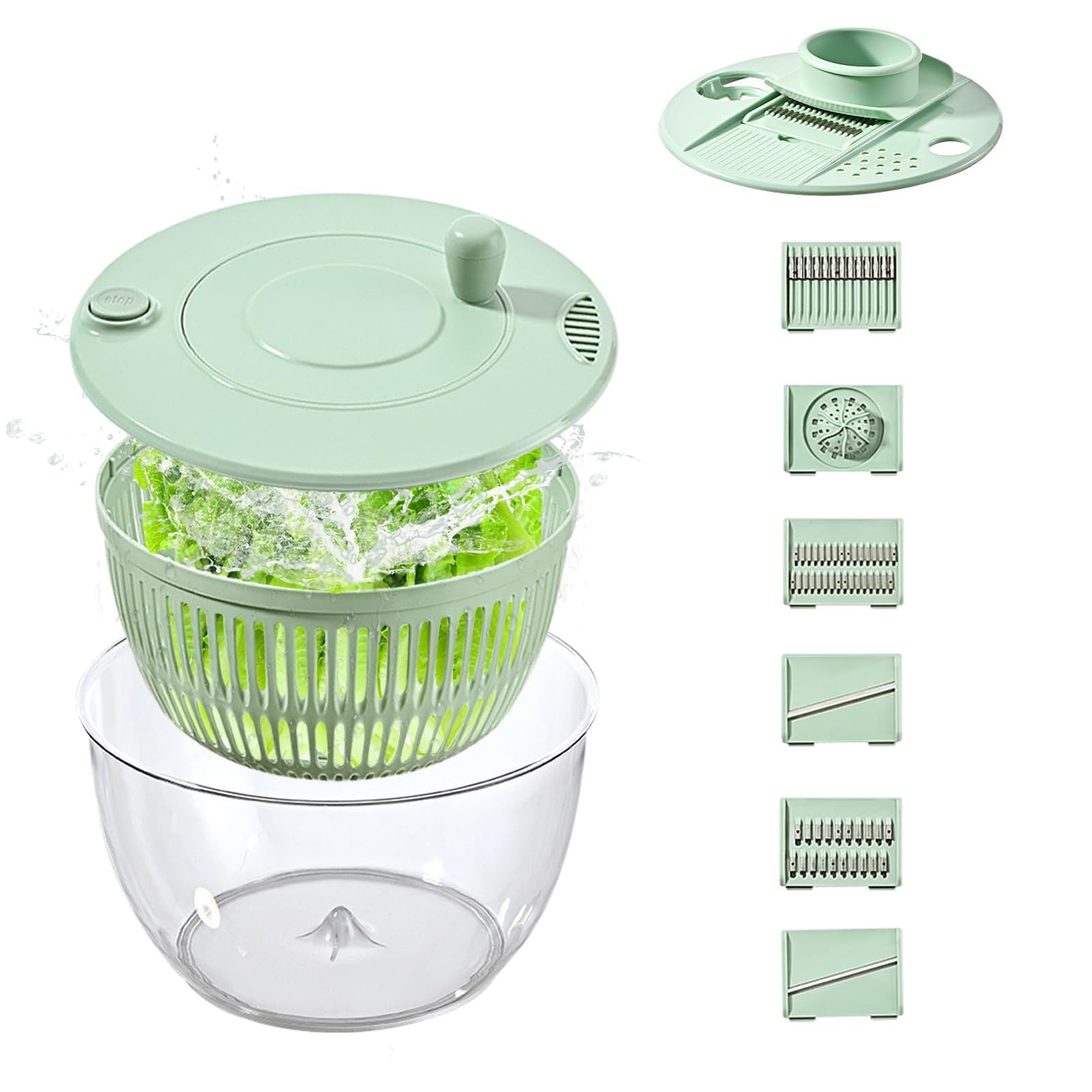 【スライスや水洗い、水切りなど1台12役】 サラダスピナー 野菜 水切り 水洗い…