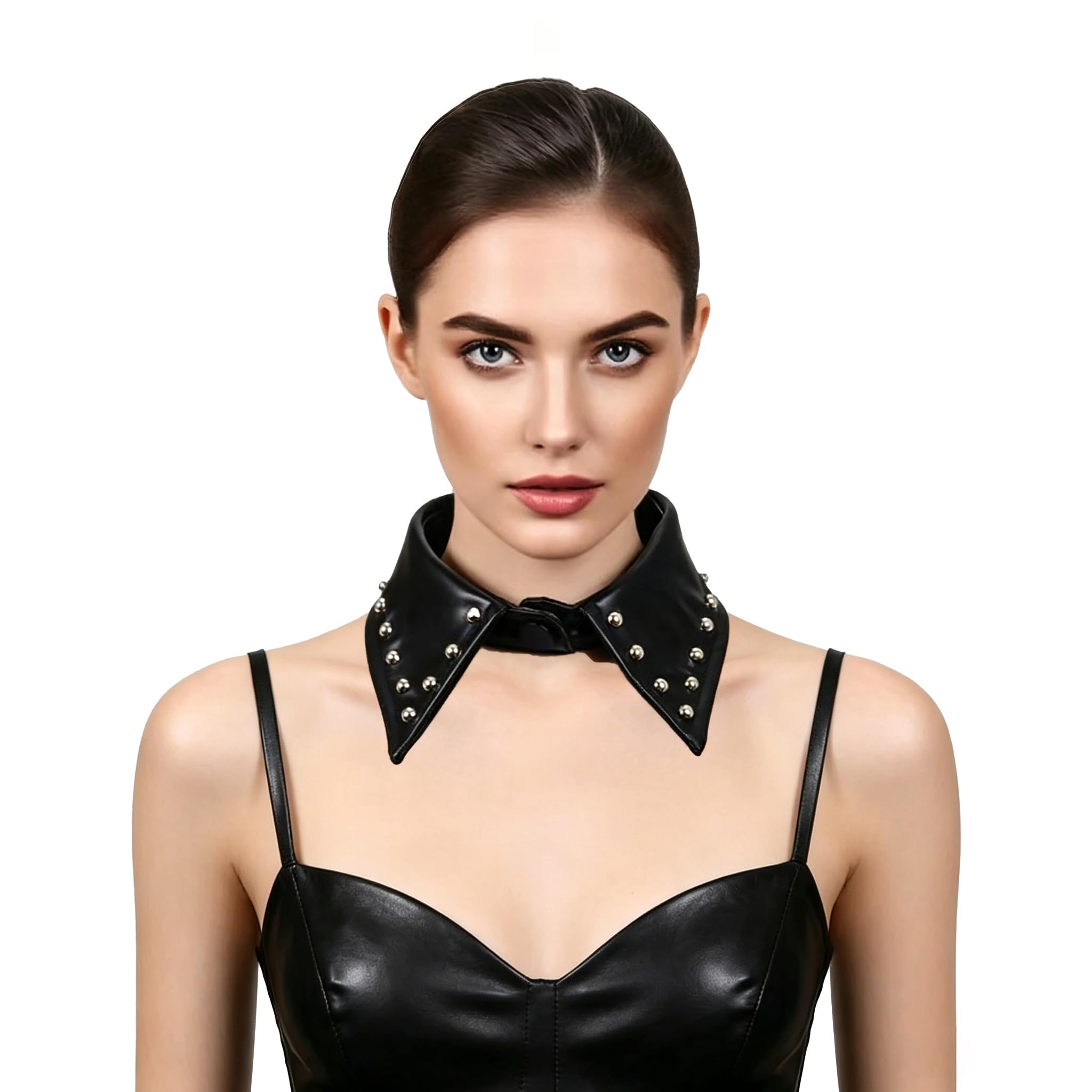 Collier ras du cou en cuir synthétique ajustable contre les irritations - 7