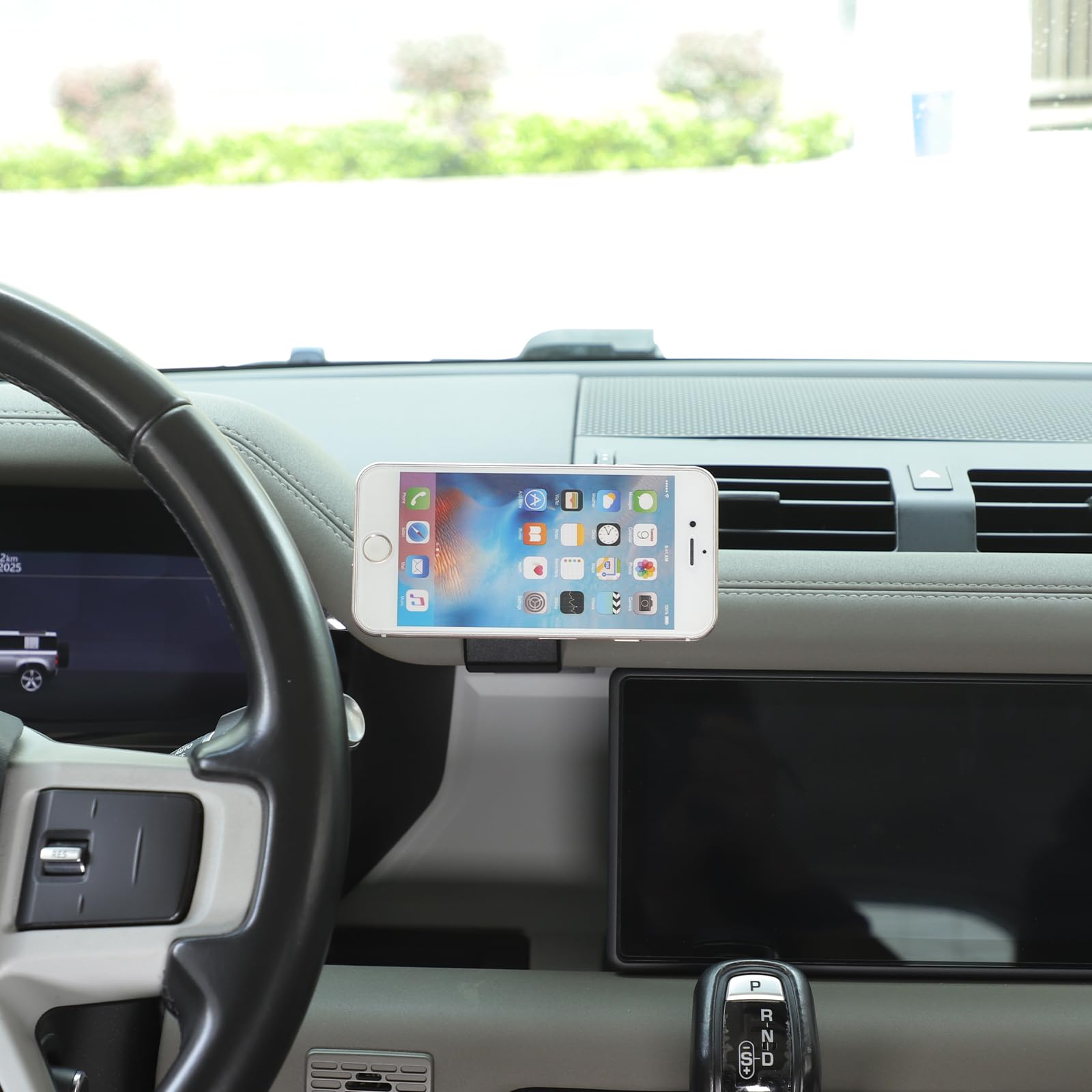 Supporto per cellulare auto magnetico compatibile con Land Rover Defender 2020-2023 modelli (G modello high-end), robusto supporto in alluminio, 1 pezzo per iPhone/Android/Galaxy