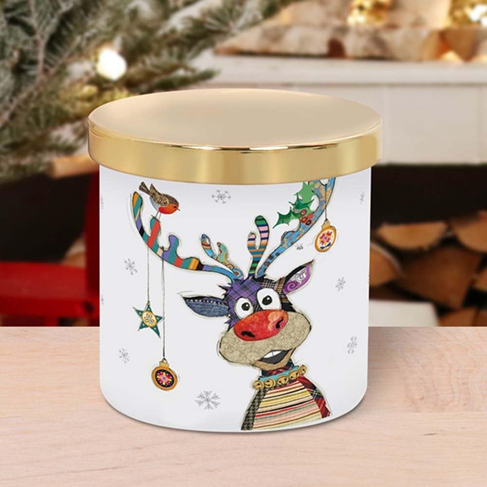 Lesser & Pavey Bug Art Christmas Rudolph Candle Lp54153