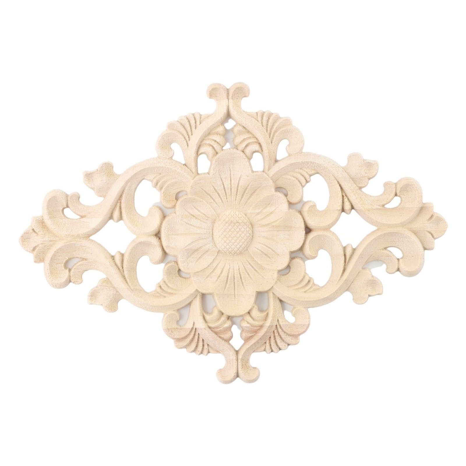 Ujedfhv One Color Wooden Furniture Decals Woodcarving Decal Wood Carving Flower Board Furniture Decoration Home Decor Onlay Applique For Cupboard