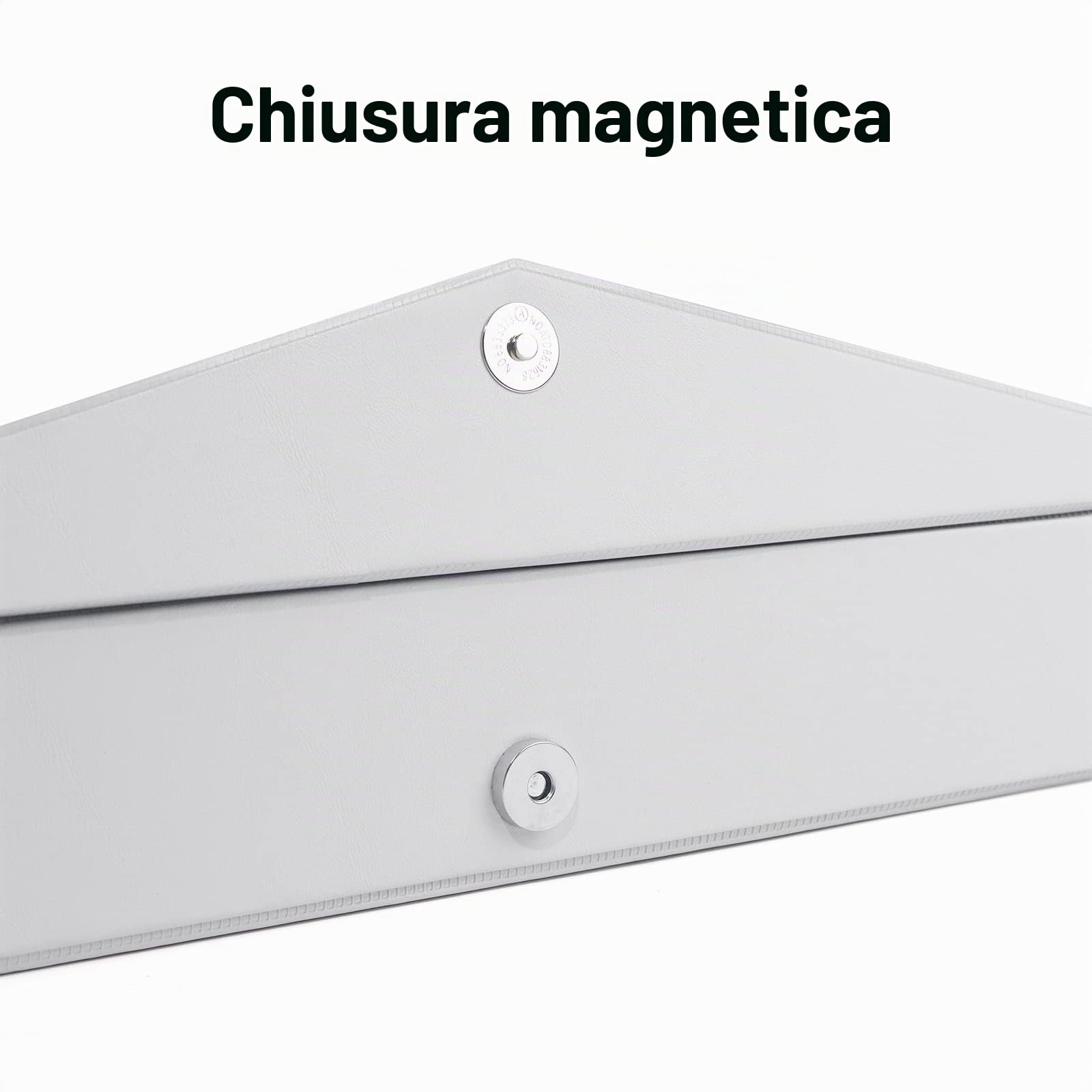 Cartella Progetti, Scatola Archivio A4 con Clip, Dorso da 68 mm, Cartelle Portadocumenti con Chiusura Magnetica per Ufficio Casa Scuola, Confezione da 2/Grigio
