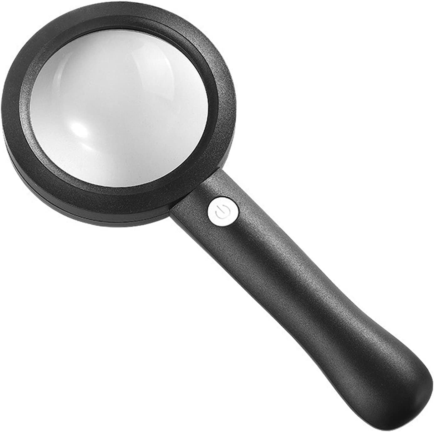 Lente d'Ingrandimento palmare con Luce ad Anello a LED Lente d'Ingrandimento HD Adatta agli Anziani per Leggere i giornali