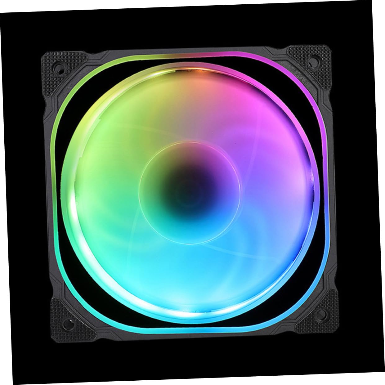 VICASKY Ventilador de Refrigeración LED Rgb de 12cm para PC con Controlador Estándar, Plástico Duradero Fiesta Verano y Sistema de Refrigeración de Computadora