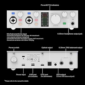 DTM・DAW Topping E2x2 OTG white Topping Professional E2x2 OTG, Interfejs audio USB z