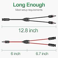 Vista 2 de OYMSAE Conectores solares 30A - Kit de cable adaptador paralelo de rama en Y impermeable para panel solar