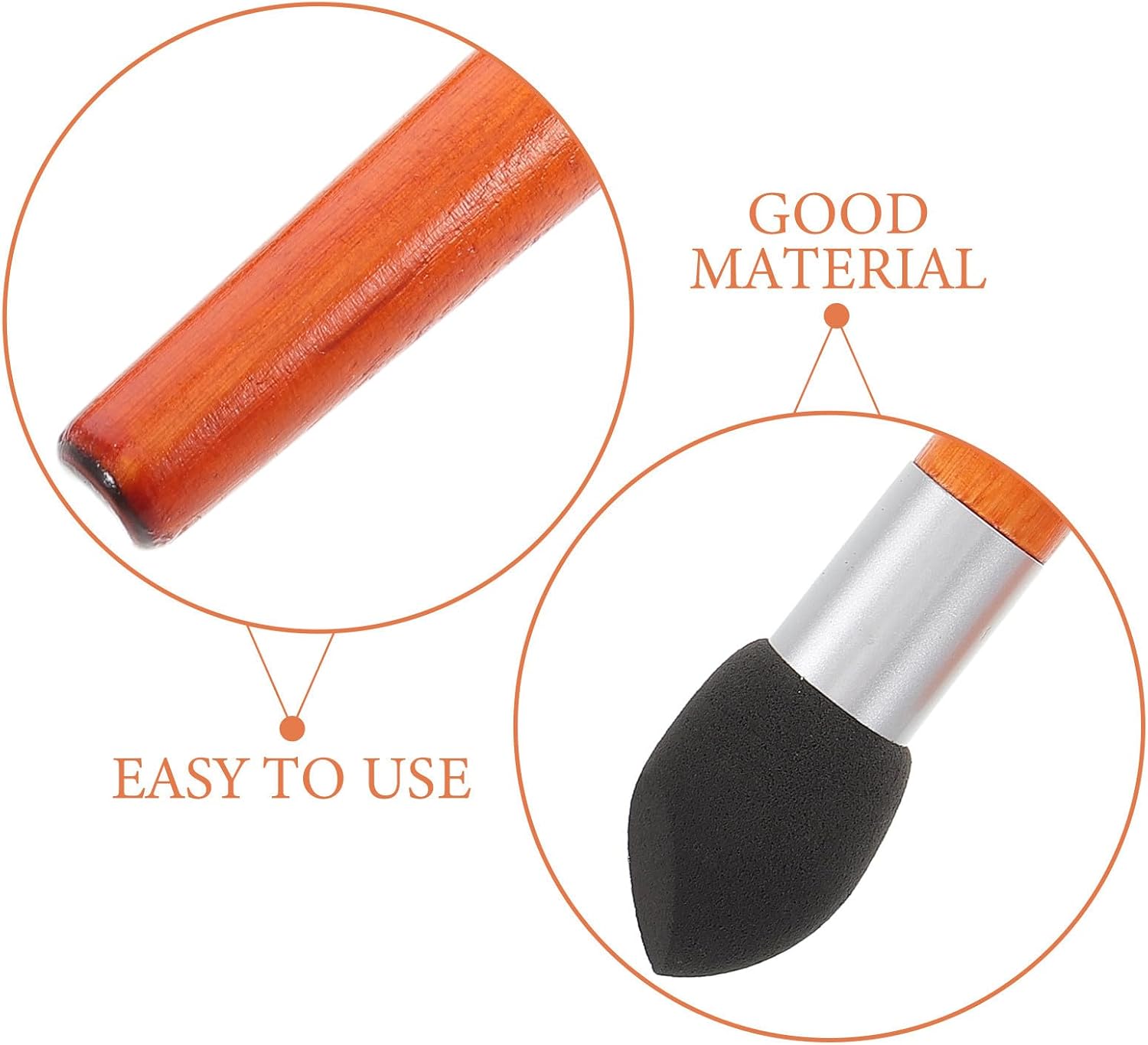 CALLARON 3pcs Drawing Blending Tools with Soft Sponge Tip and Wooden Handle for Refining Sketches and Drawings for Students and Art Enthusiasts and Sketching