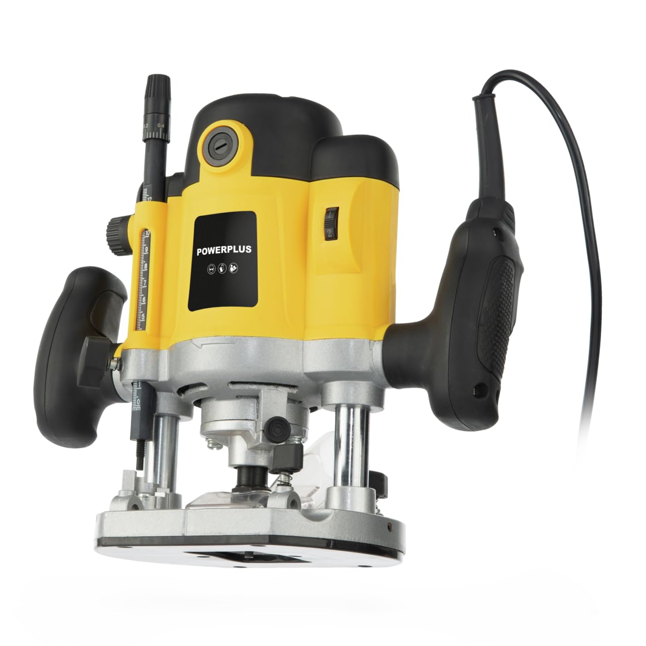 PowerPlus POWX093 - Fresatrice 1.500 W + 12 frese, Nero, Giallo
