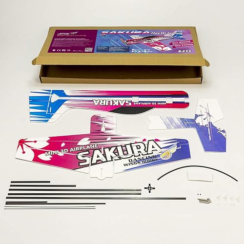 Miniatura 7 de Viloga Avión volador acrobático 3D EPP Sakura, 16.535 in, kit de avión RC de espuma duradera para adultos (KIT, PP Sakura, no incluye control de