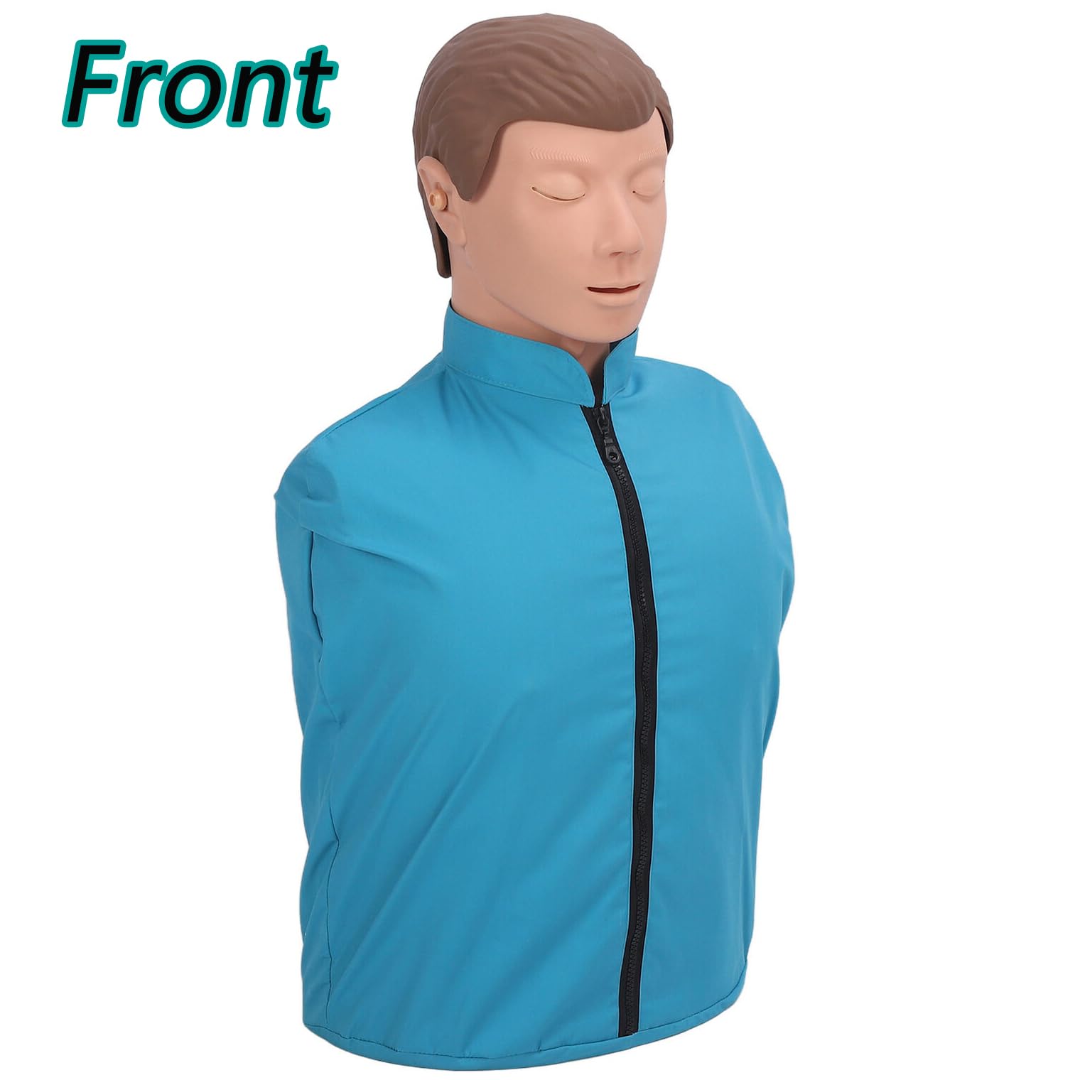 DRXRD Maniquí de Entrenamiento en Primeros Auxilios Cuerpo Medio Muñeco RCP con Mascarilla Reemplazable + 4 Bolsas Pulmonares Reemplazables + Estera + Bolsa de Transporte