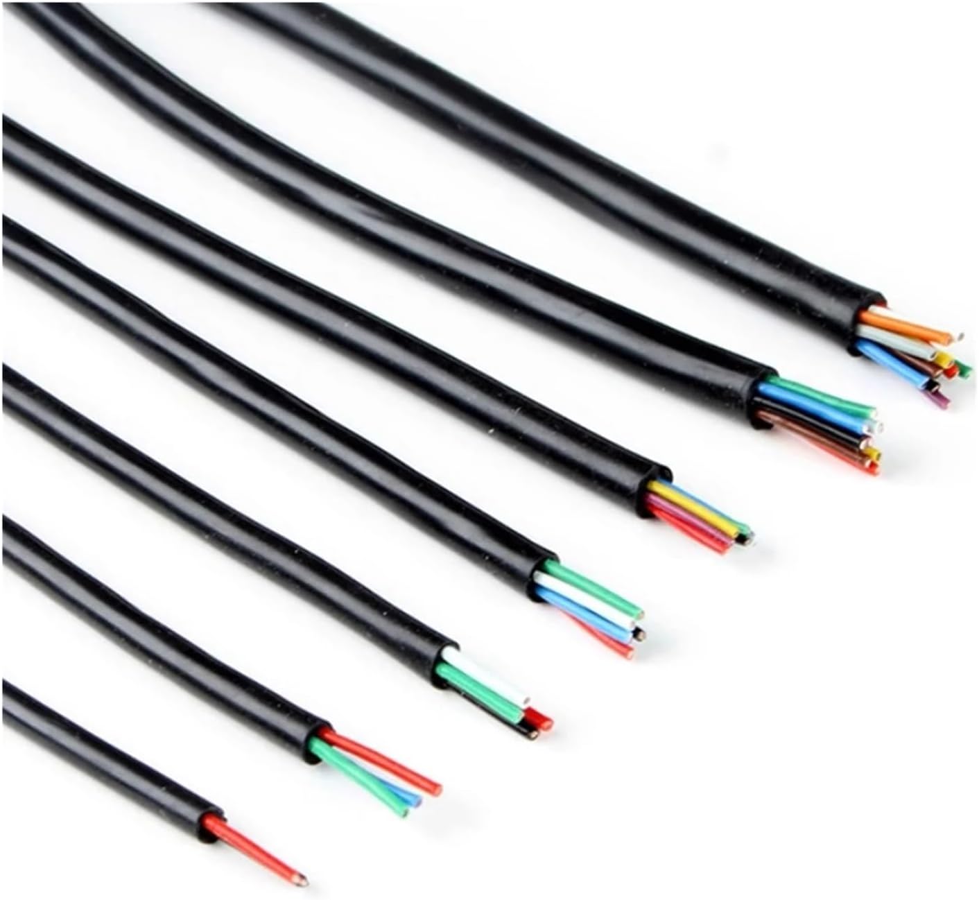Soft Silicone Soldering Iron Handle Wire Fluoropolymer Insulated Rubber Line for Enhanced Durability(6 core 0.2mm2 24awg)