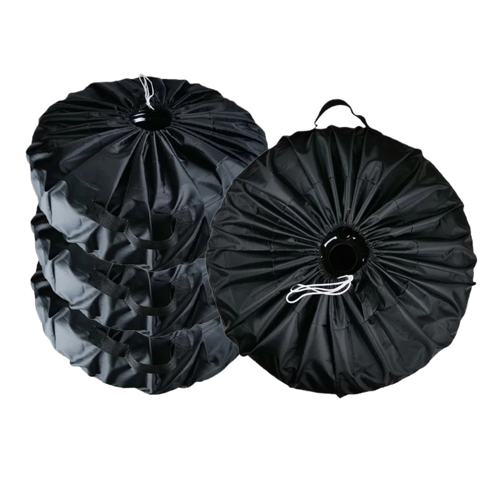 Auto-Ersatzreifenabdeckungen, 4 Stück, Auto-Reifenzubehör, Universal-Ersatzreifenabdeckung, Polyester, Aufbewahrungstasche für Räder, Reifen, Teile, Reifenzubehör (L Größe)