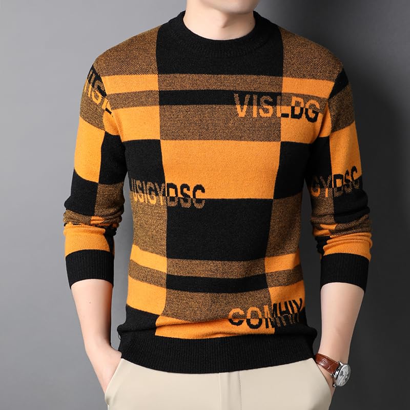 Alloaone Mens Designer Street Wear Knit Pullover Letter Sweater Autum Jumper Winter Clothing3