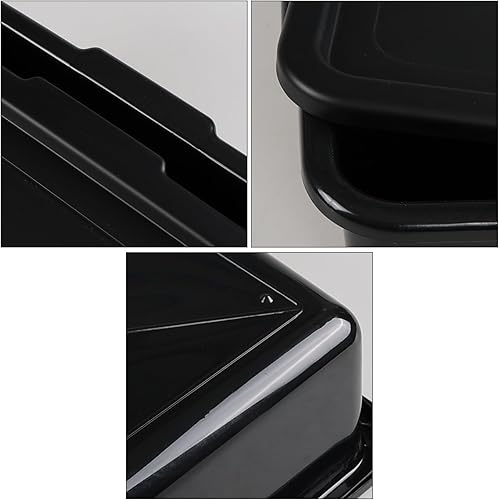 Miniatura 3 de Sandmovie Tina de autobús de plástico de 13 L con tapas, caja de autobús utilitario para restaurante, paquete de 3