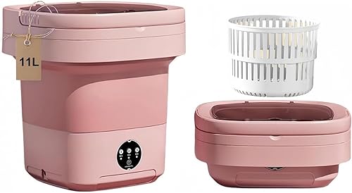 Lavadora portátil, mini lavadora, lavadora plegable de gran capacidad mejorada de 11 litros. Limpieza profunda de ropa interior, ropa de bebé y