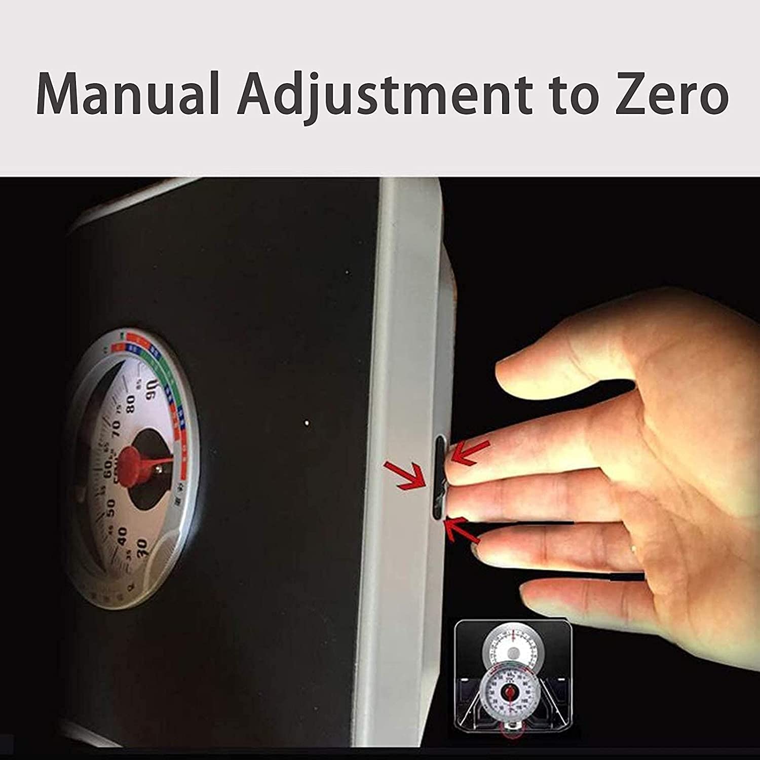 Screen magnifier Básculas Corporales Precisas con Tallímetro, básculas de Baño Mecánicas con Indicador de IMC, Personas de hasta 120 Kg/265 lbs, Esfera Grande