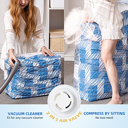 TAILI Extra Large Vacuum Storage Bags Cube 4 Jumbo Reusable Vacuum Pack Bags for Clothes Duvet Travel and Home Comforters Blankets Bedding Compression,Space Saver - Image 4