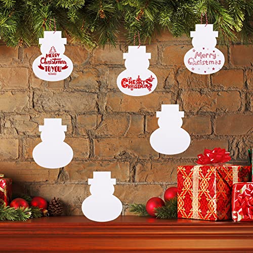 MixTeach 150 peças recortes de boneco de neve de natal em forma de boneco de neve de papel branco re