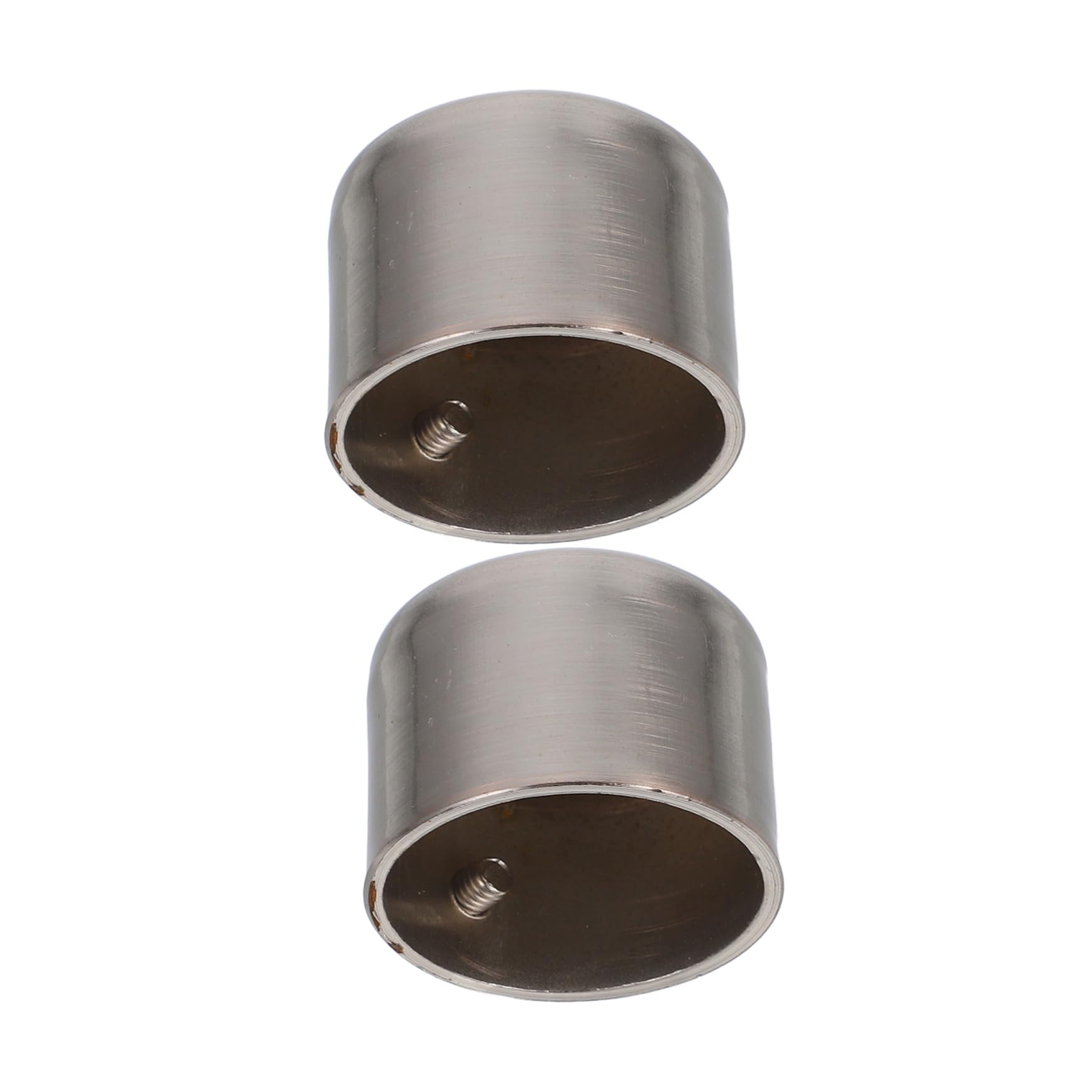 ERINGOGO 28mm Diameter Drapery Rod End Covers Silver Nickel Finials Decorative Head for Window Rod