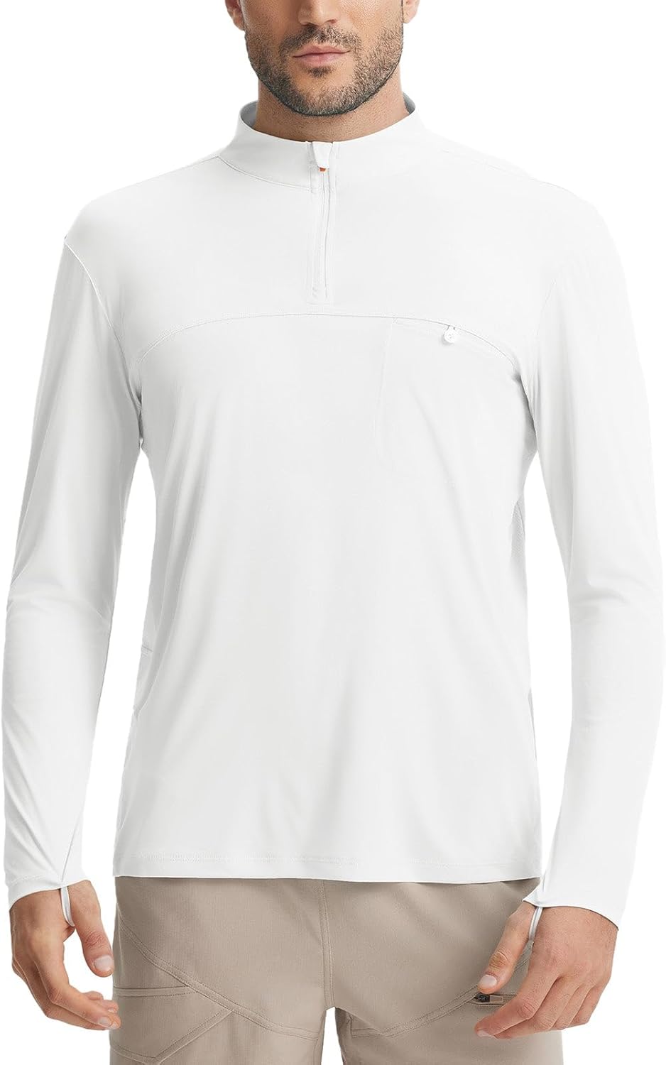 baleaf Men's Sun Protection Quarter Zip Pullover Long Sleeve Shirts UPF 50+ Lightweight UV Hiking Fishing - Image 2