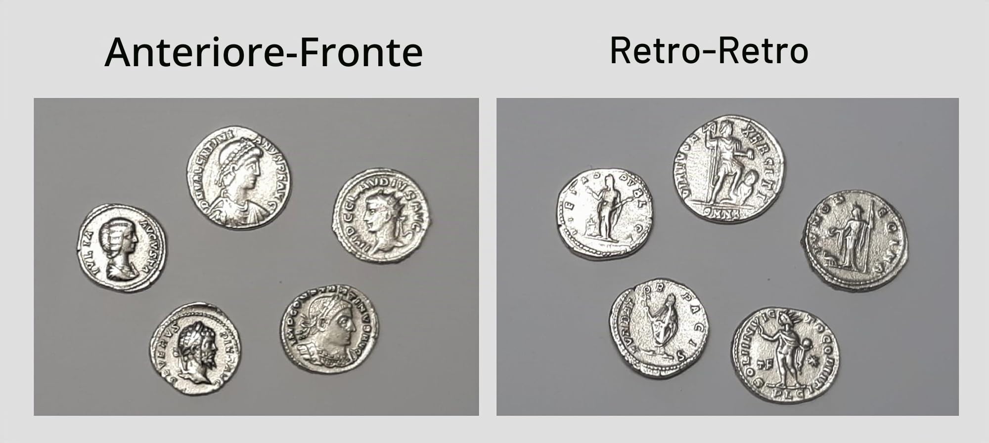 Pièce de monnaie plaquée argent avec visage de reine de la Rome romaine antique - France