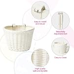 Kid's Bicycle Basket,Colored Tassels Wicker Front Handlebar Bike Basket Handlebar with Streamers Bell and Stickers,Bicycle Decoration for Girls and Boys