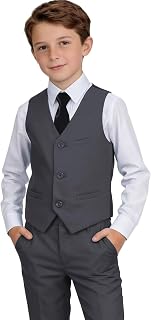 Boys Suit 4-piece Kids Dress Vest Pants Shirt Tie Set Dress Clothes 2-16Y