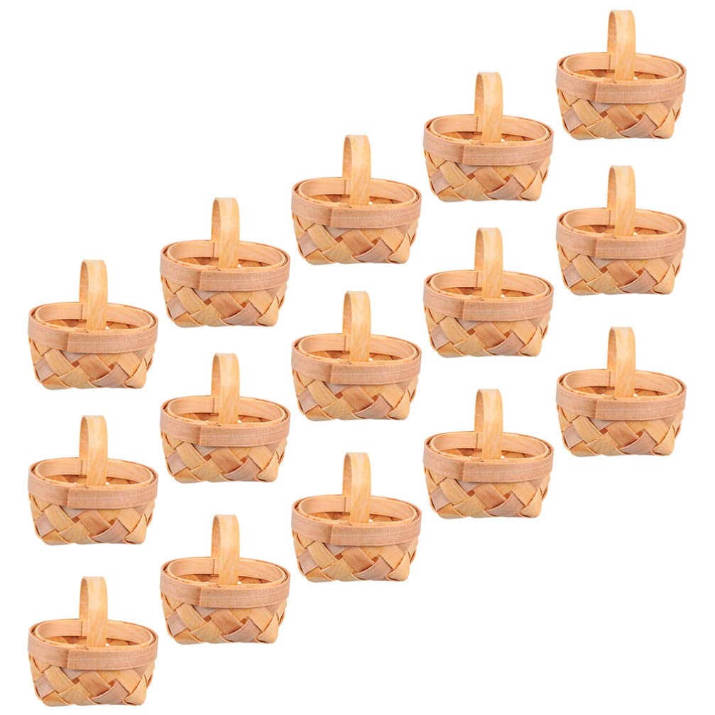 Cabilock 15pcs Hand-woven for Candy Packing Decorative Storage Rustic Design for Party Favors and Portable and Convenient Use
