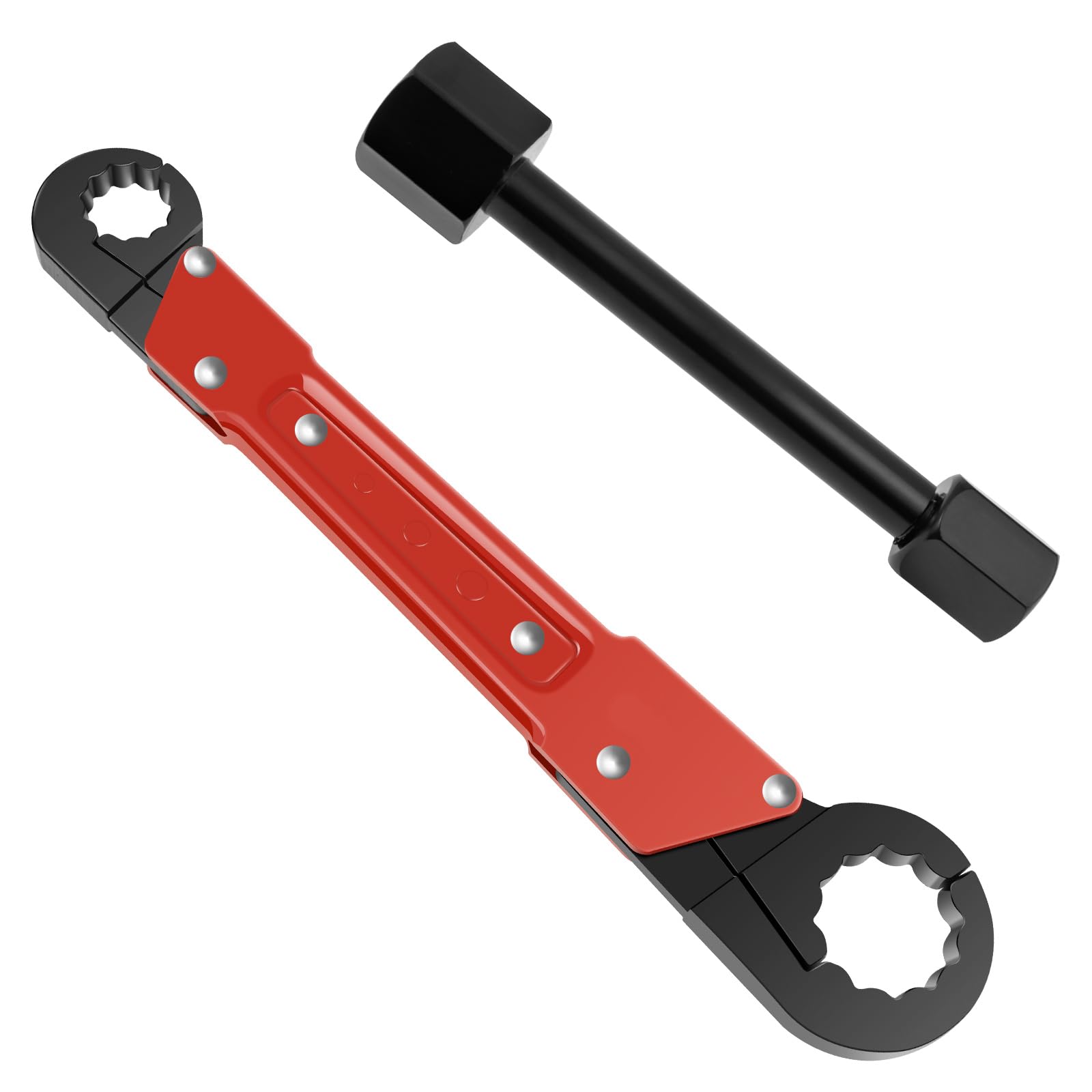 Plumbing Tool Angle Stop Wrench Kit, Carbon Steel Plumber Angle-on Wrench Tool, Adjustable Plumbing Installation and Removal Tool, Portable Pipe and