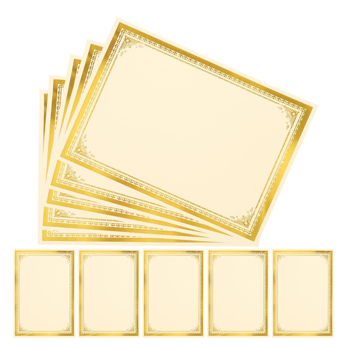 35 Stück A4 Blanko Zertifikatspapier 210x297mm Bedruckbar und Beschreibbar Dekoratives Auszeichnungs und Diplompapier für Büro und Zuhause