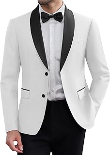 COOFANDY Men Tuxedo Jacket Slim Fit Blazer Suit Jacket Prom Dinner Party Wedding