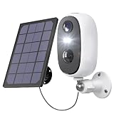 ieGeek 2K Solar Security Camera Outdoor Wireless - 3MP Color Night Vision Battery Powered CCTV Camera System with Solar Panel, Motion Detection WiFi Home IP Camera, IP65,Siren,Video Record,2-way Audio