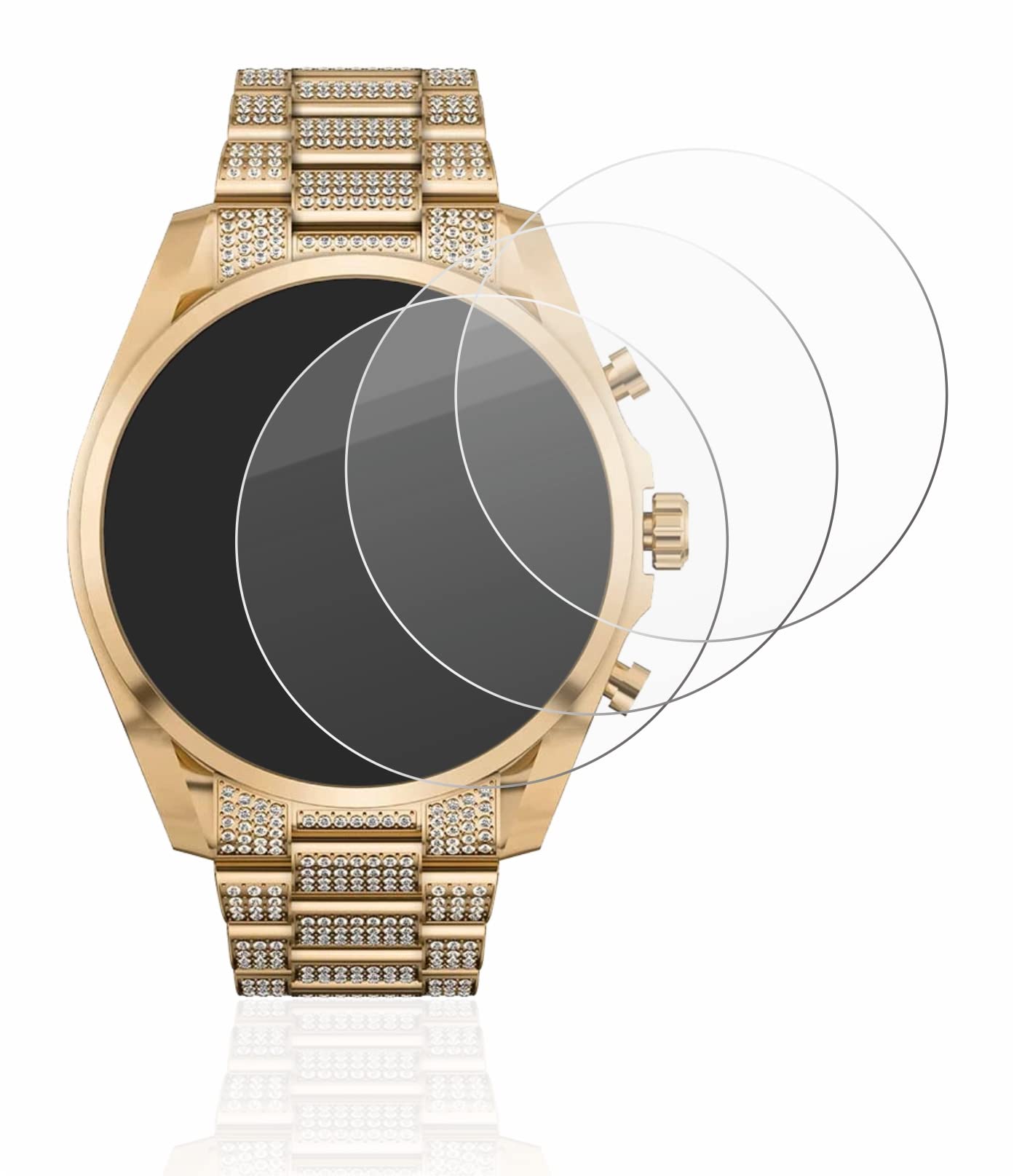 Image secondaire de brotect Protection Écran Verre pour Michael Kors Access Gen 6 Bradshaw (3 Pièces) Film Protecteur Vitre 9H [Anti-Rayures, Transp