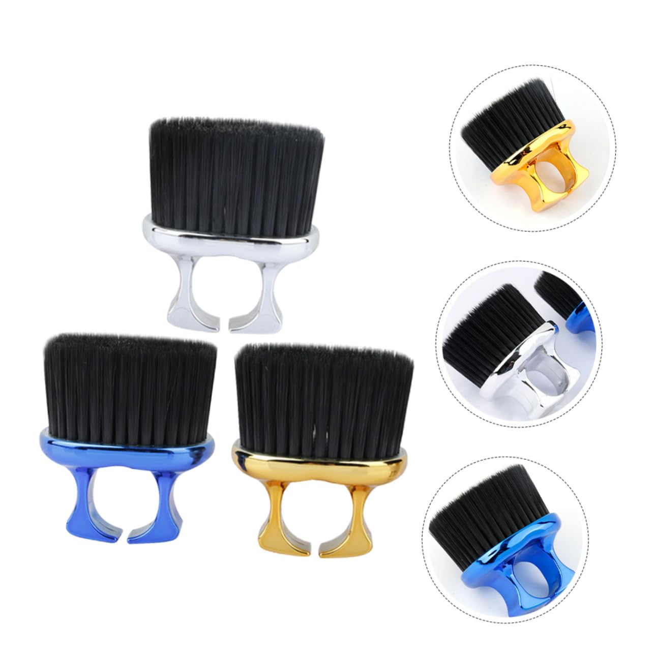 LIFKOME 3Pcs Neck Brush Set for Men Multi Functional Beard and Hair Grooming Tools Convenient Barber Brushes for Styling Trimming and Cleaning for Travel and Home Use