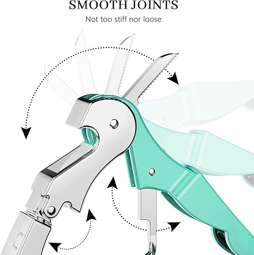 Miniatura 4 de HYZ Paquete de 2 sacacorchos para camarero, llave de vino profesional para servidores, camarero con cortador de lámina, abridor manual de botellas