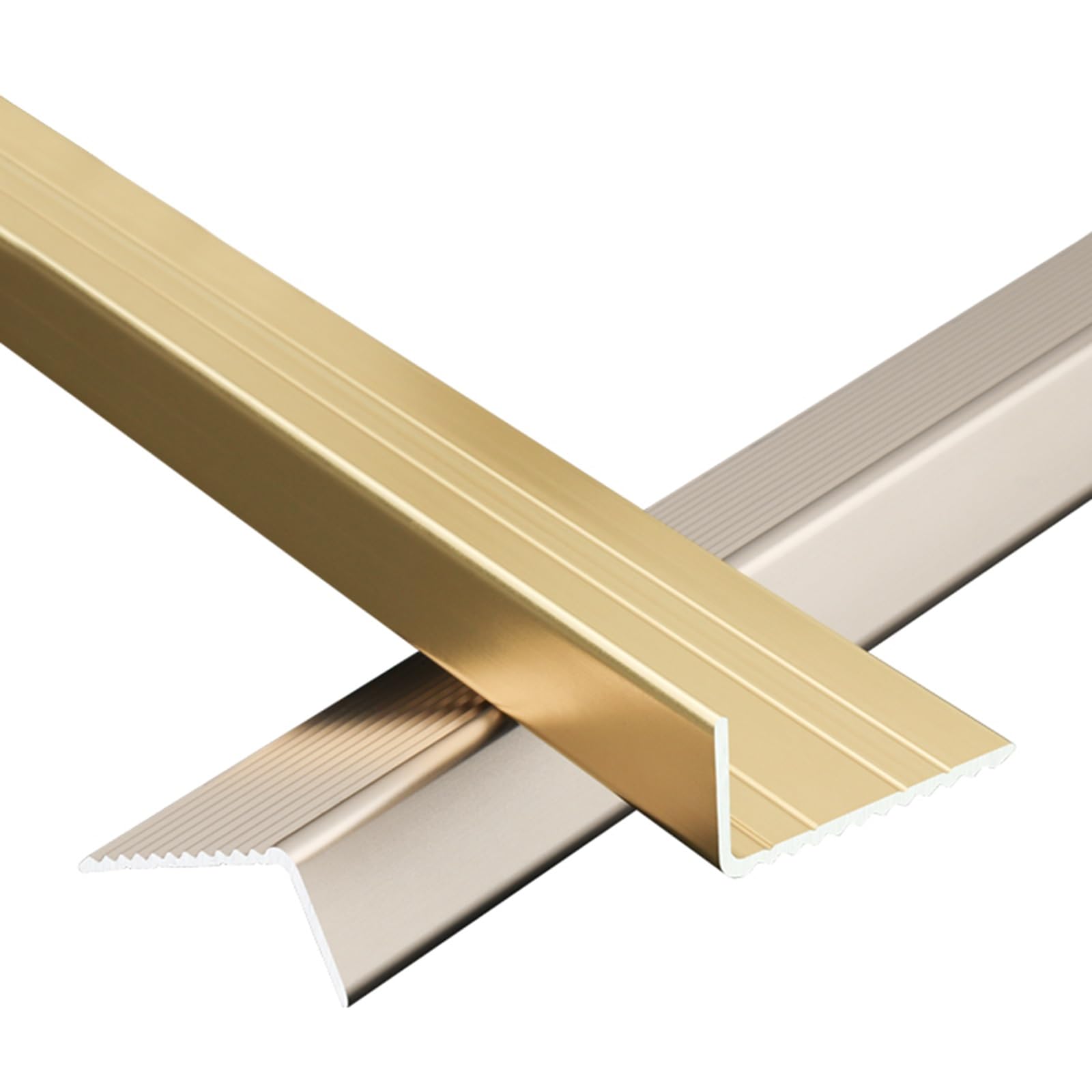 Listón de borde for escalera de 900 mm, listones de metal for escalones de madera, listones antideslizantes for escaleras y alfombras.(Gray,90cm L 30mm*20mm)