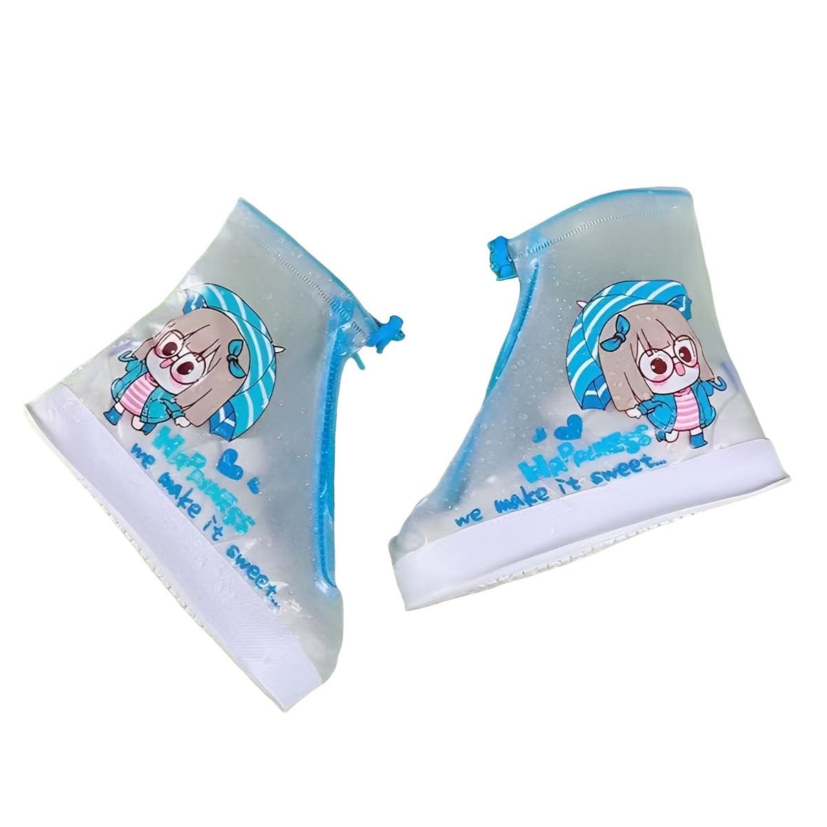 TLISMI Children’s Cute Cartoon Printed Reusable Waterproof Thick PVC Zipper Shoe Cover with Adjustable Drawstring Non-Slip Silicone Sole Rain Protection Boots Fancy Portable Overshoes for Girls, Boys (B0CC5XPVSR) Amazon Price History, Amazon Price Tracker
