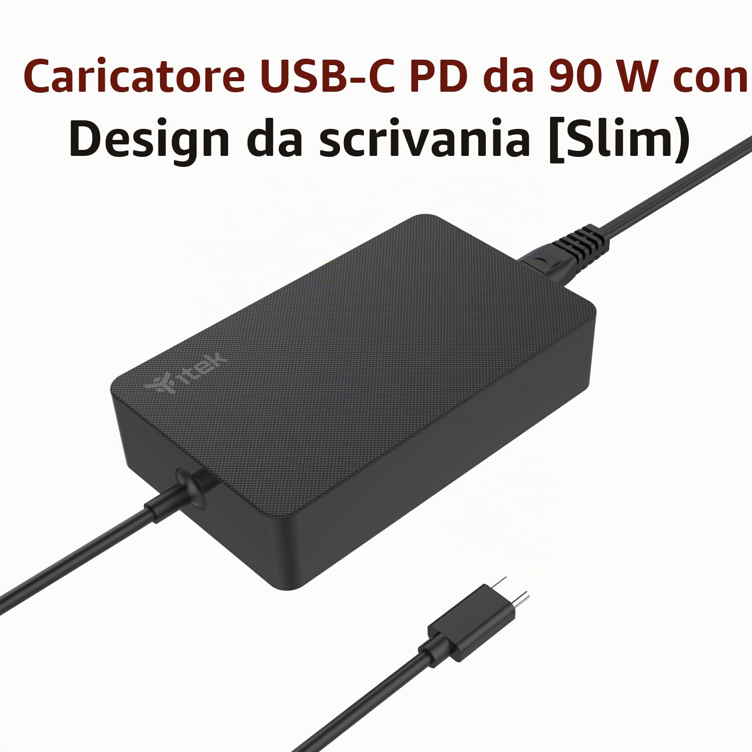 Itek Caricatore Alimentatore 90W USB C e TYPE C per Notebook, Laptop, Macbook, Tablet, Smartphone, Console, Macchine fotografiche e Dispositivi USB C