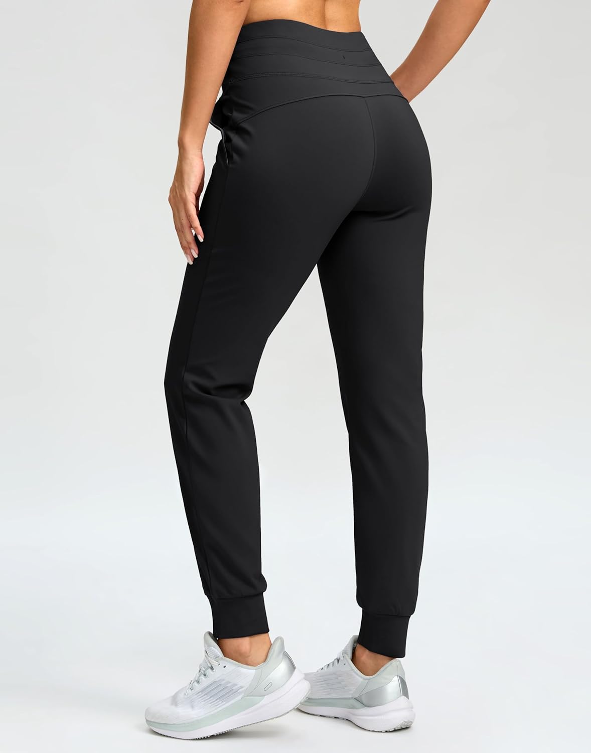 G Gradual Women's Fleece Lined Joggers 28"/30"/32" High Waisted Sweatpants Water Resistant Thermal Warm Pants Zipper Pockets - Image 2