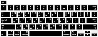 MiNGFi Korean Silicone Keyboard Cover for MacBook Pro 16" M1 (2019+) Model A2141 MacBook Pro 13" (2020+) Model A2338 A2289 A2251 US keyboard layout - Black