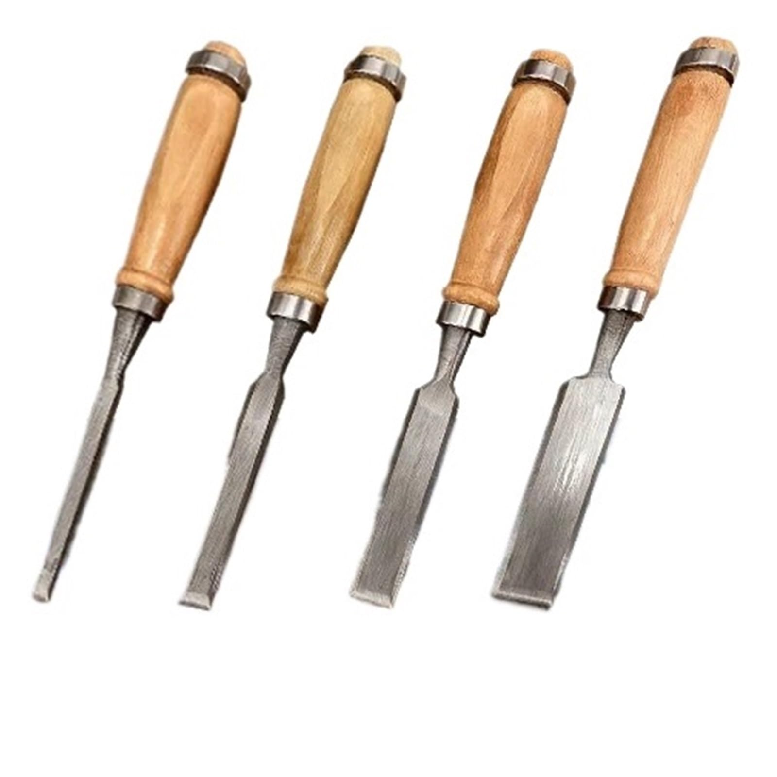 Jeu de ciseaux à bois for sculpture sur, couteaux dureté fonctionnels plusieurs tailles, plats for le travail, 4 pièces