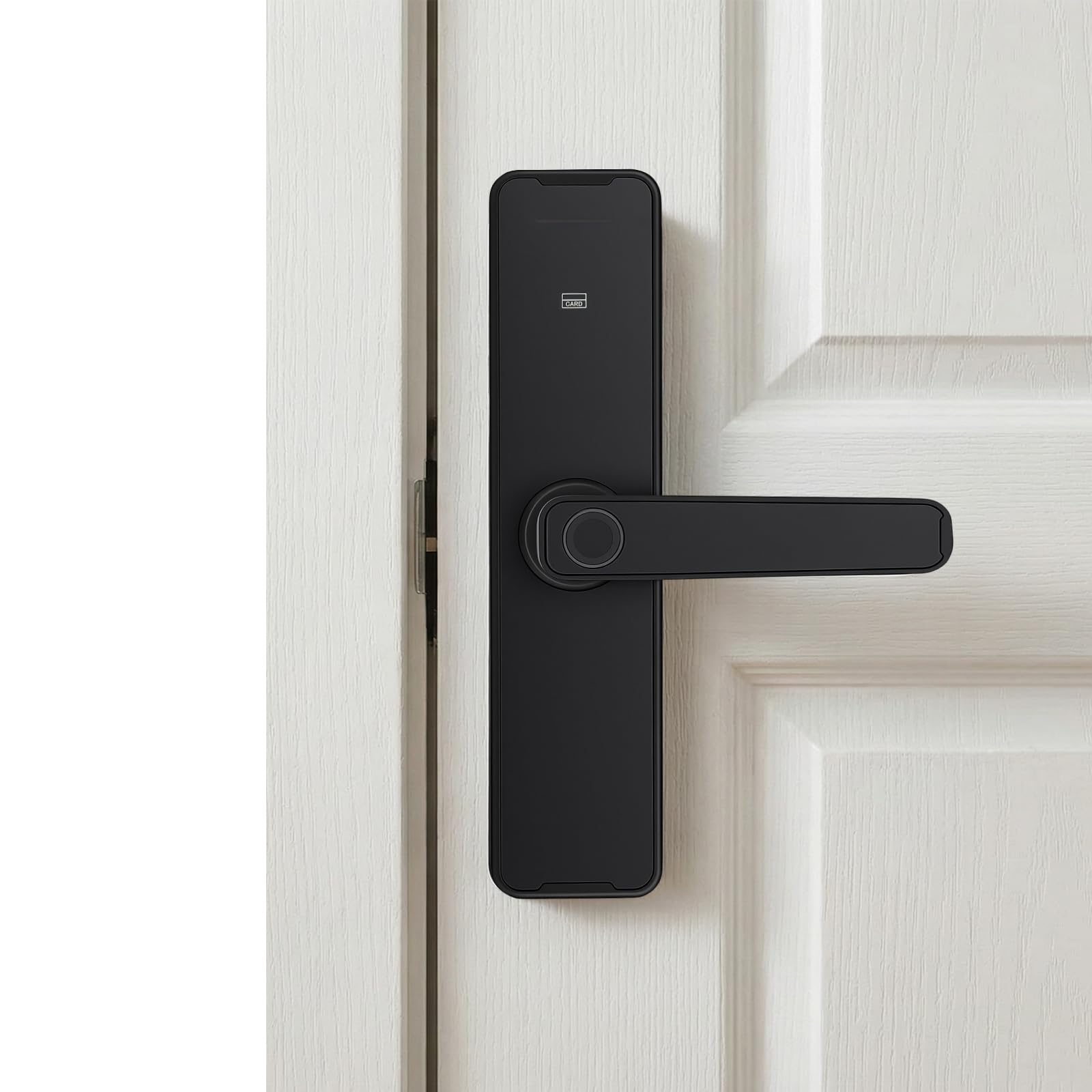 Cerradura de puerta con huella digital, cerradura electrónica inteligente con tarjeta de acceso, cerradura biométrica de puerta de desbloqueo remoto para el hogar, hoteles, oficinas, escuelas