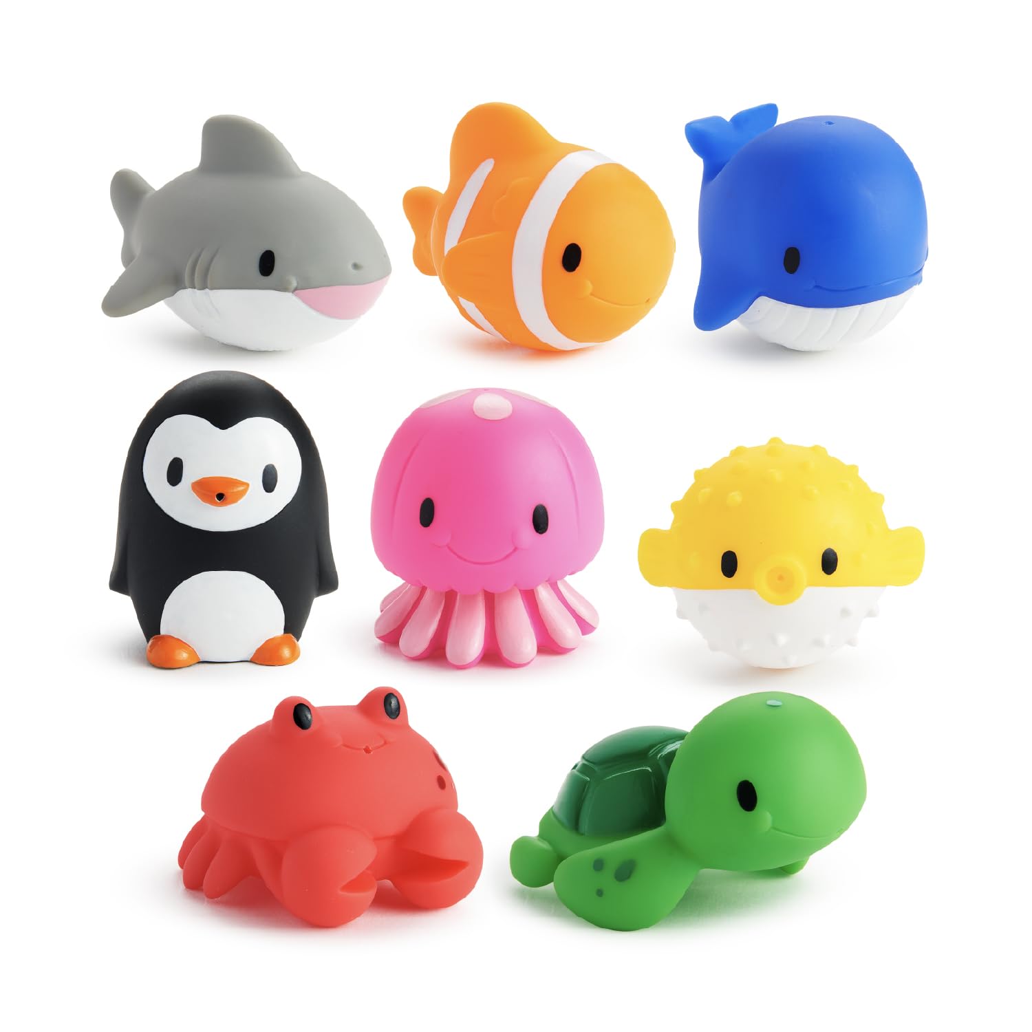 Munchkin Ocean Squirters Baby Bath Toy | Bath Toys for Children and Toddlers | Baby Essentials | Baby Bath Toys & Shower Toys for Children | 8 Pack | Ocean