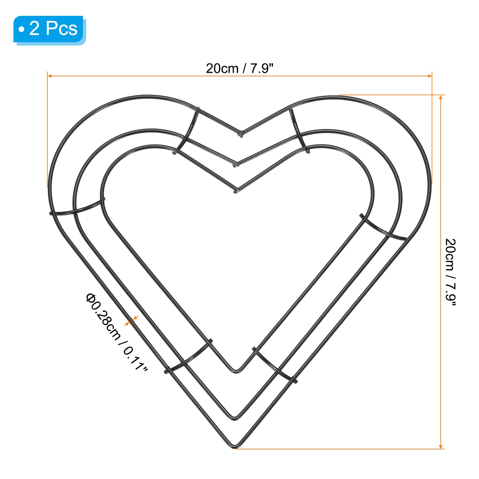 PATIKIL 8 Inch Christmas Wire Wreath Frame - Image 2
