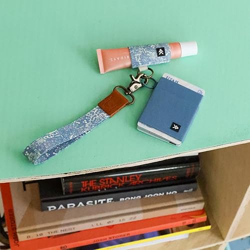 Miniatura 5 de Correa de muñeca de Thread Wallets para hombres y mujeres, llavero de pulsera para insignia, billetera y correa de muñeca para teléfono