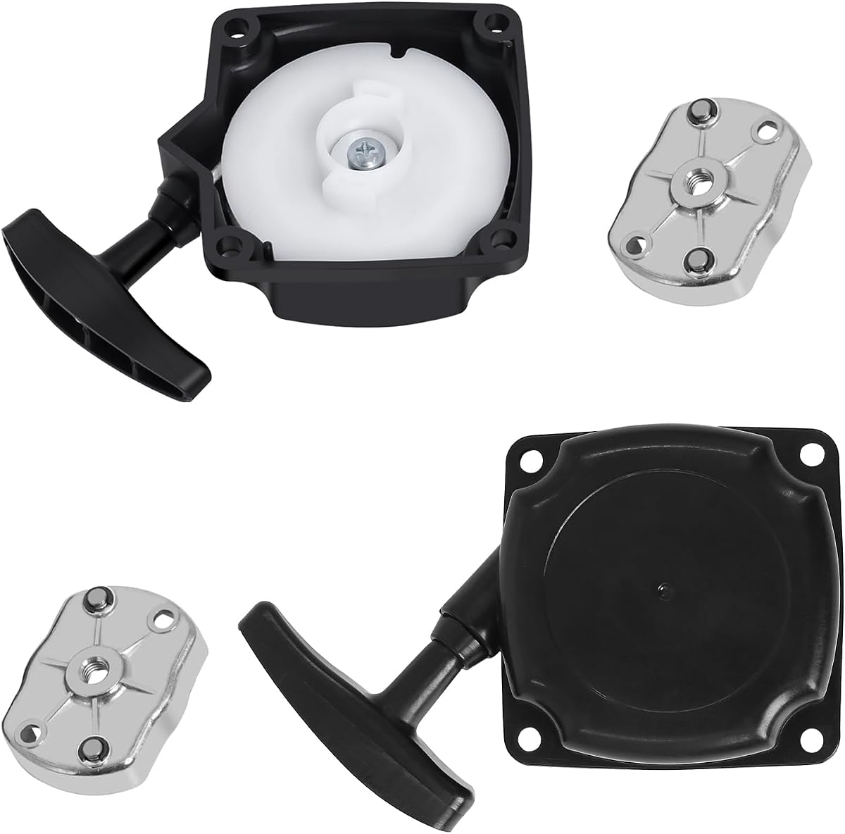 Gekufa 33cc Recoil Pull Start Starter for Compatible with ATVs Pocket Dirt Bike 43cc 47cc 49cc 50cc Gas Scooters Pocket Bikes Mid-Bikes Mini-Choppers Small Quads with Claw Pawl Cog (Set of 2) | Fit for Pocket Dirt Bike 43cc 47cc 49cc 50cc Gas Scooters Pocket Bikes Mid-Bikes Mini-Choppers Small Quads
