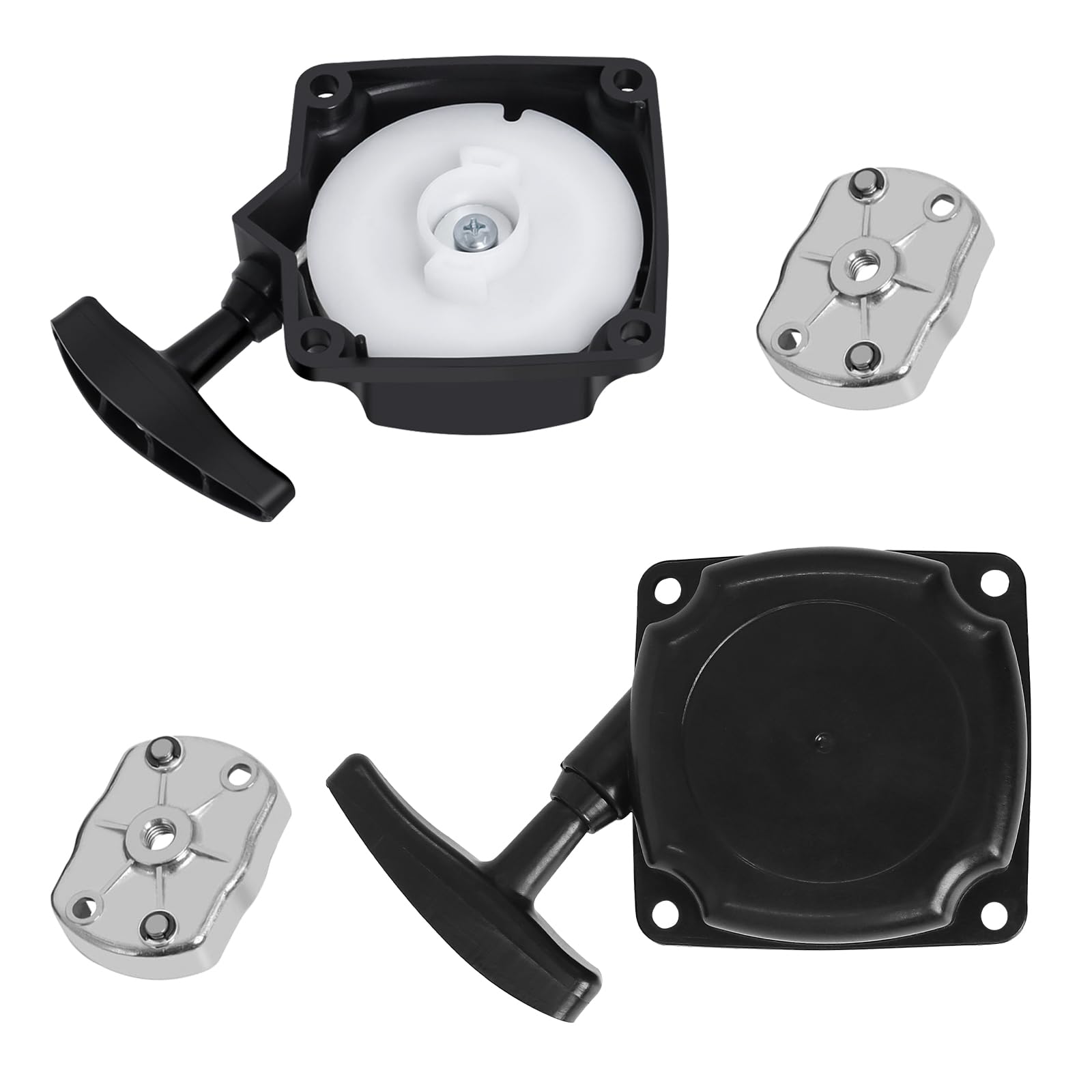 Gekufa 33cc Recoil Pull Start Starter for Compatible with ATVs Pocket Dirt Bike 43cc 47cc 49cc 50cc Gas Scooters Pocket Bikes Mid-Bikes Mini-Choppers Small Quads with Claw Pawl Cog (Set of 2)