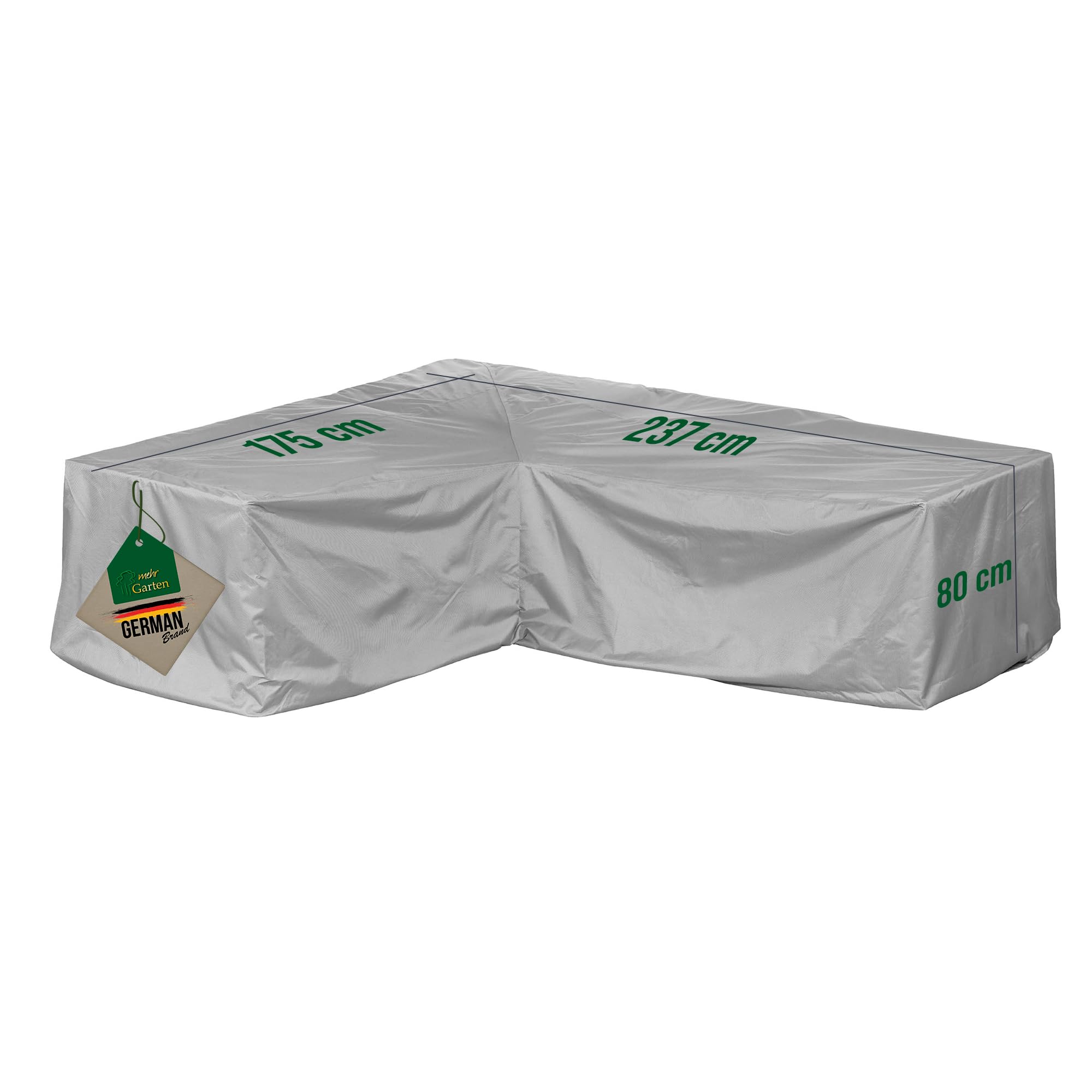 Premium Protect Abdeckung Lounge L-Form, links, 237x175x80 cm | wasserdicht, UV-beständig und atmungsaktiv – 2-lagiges Polyestergewebe, Schutzhülle für Gartenmöbel mit Kordelzug